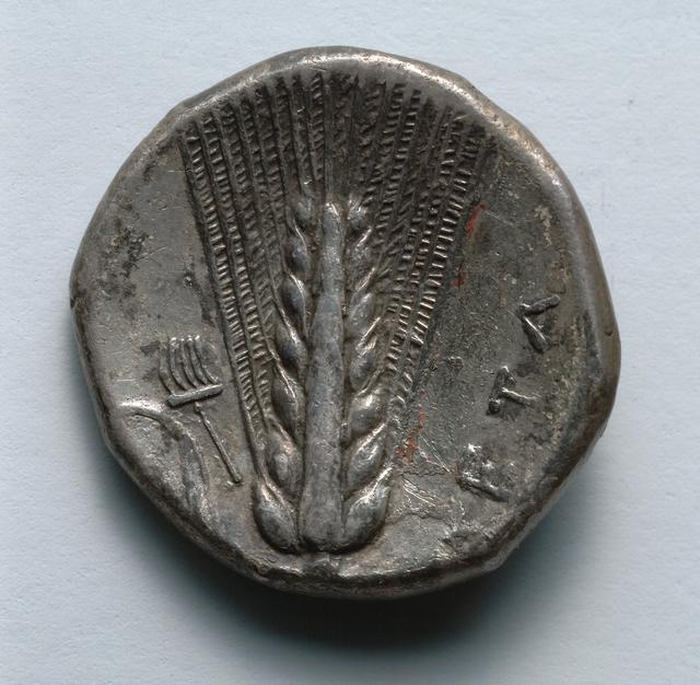 Metapontion Silver Stater: Agrarian Typology and Classical Coinage in Magna Graecia, reverse