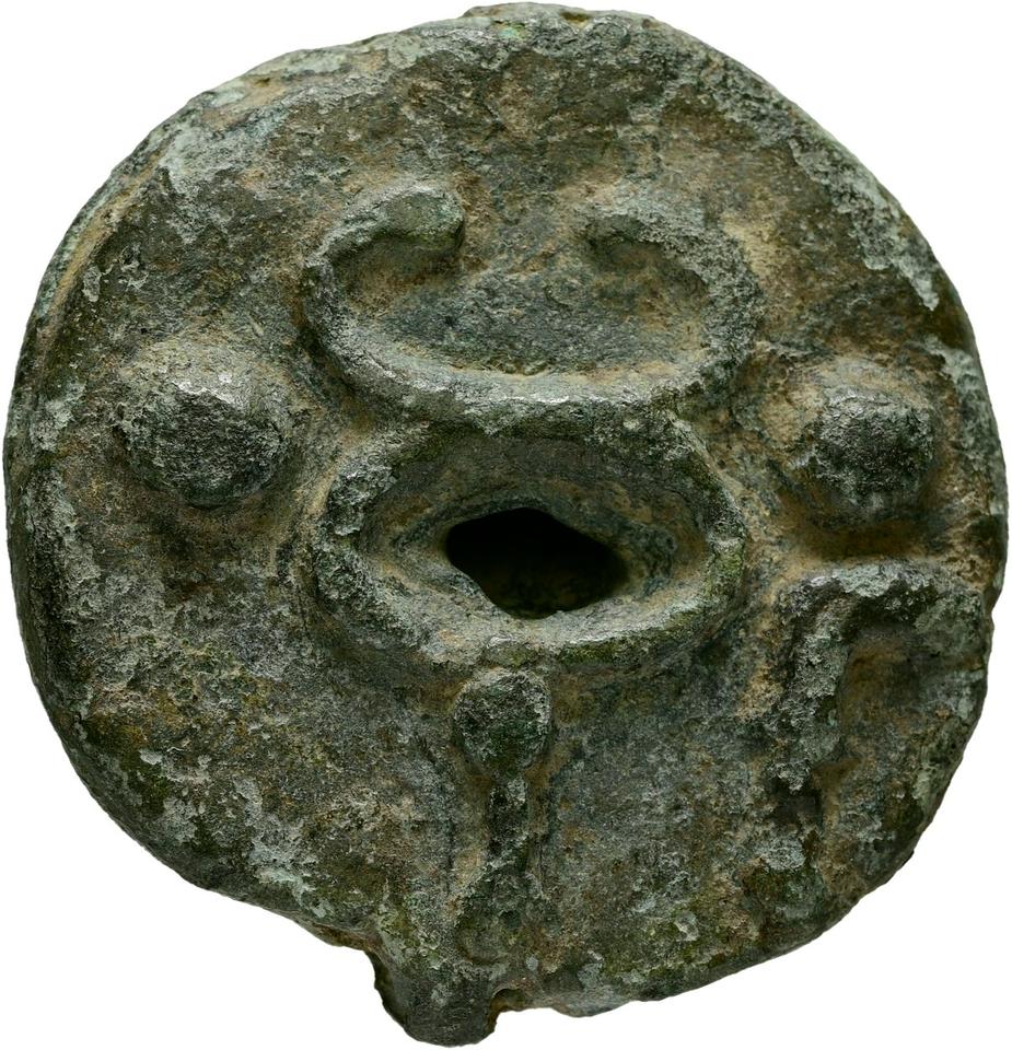 Roman Republic, copper-alloy sextans, collection photograph Hamburg-ID127, reverse