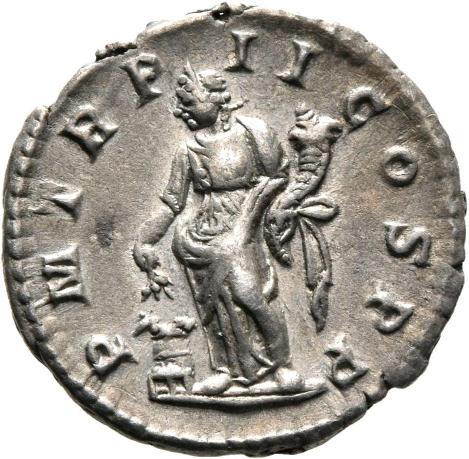Macrinus, Silver denarius, collection photograph Mainz-ID524, reverse