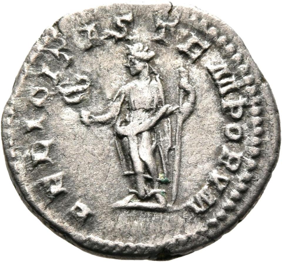 Macrinus, Silver denarius, collection photograph Mainz-ID523, reverse