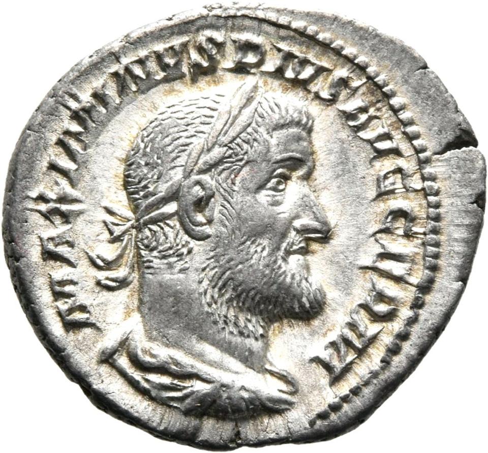 Maximinus I, Silver denarius, collection photograph Mainz-ID660, obverse