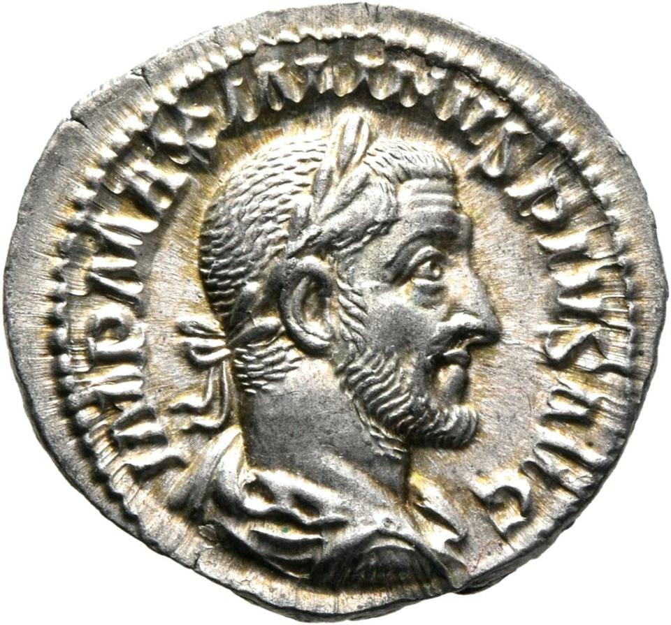 Maximinus I, Silver denarius, collection photograph Mainz-ID658, obverse