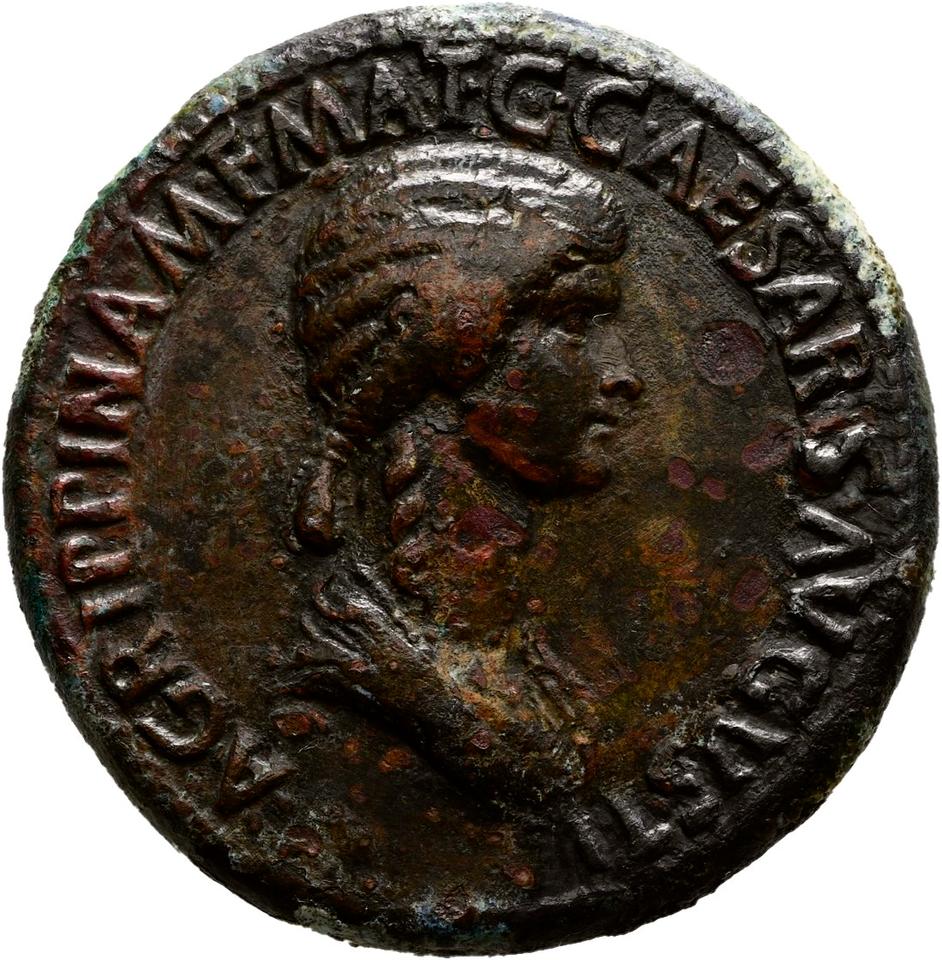 Caligula, Bronze sestertius, collection photograph Hamburg-ID2780, obverse