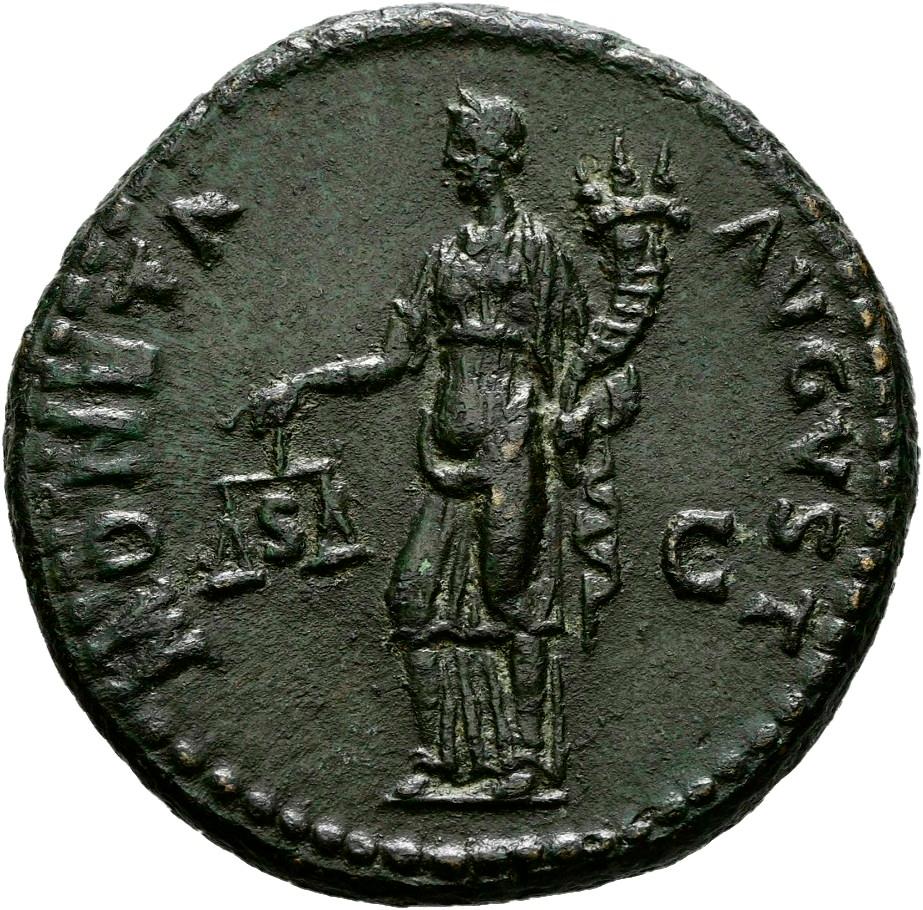 Domitian, copper-alloy as, collection photograph Hamburg-ID475, reverse