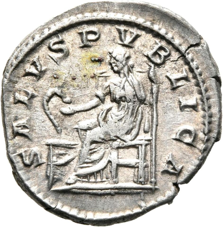 Macrinus, Silver denarius, collection photograph Mainz-ID525, reverse