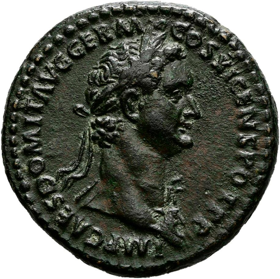 Domitian, copper-alloy as, collection photograph Hamburg-ID475, obverse