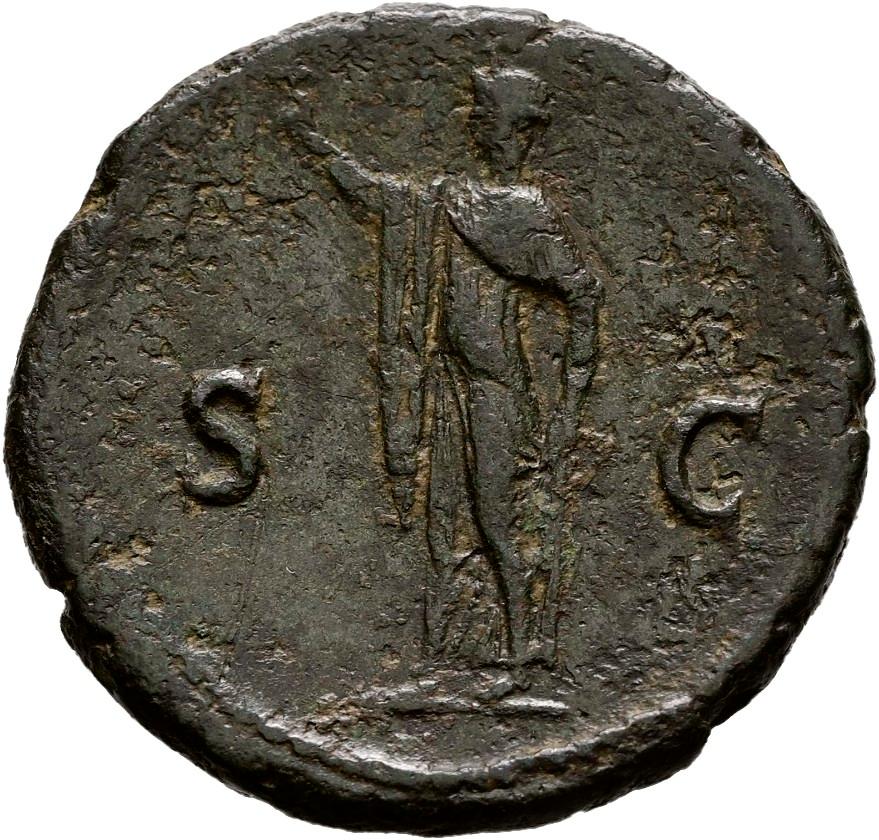 Vespasian, copper-alloy as, collection photograph Hamburg-ID464, reverse