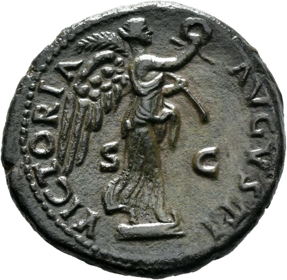 Vespasian, copper-alloy as, collection photograph Mainz-ID605, reverse