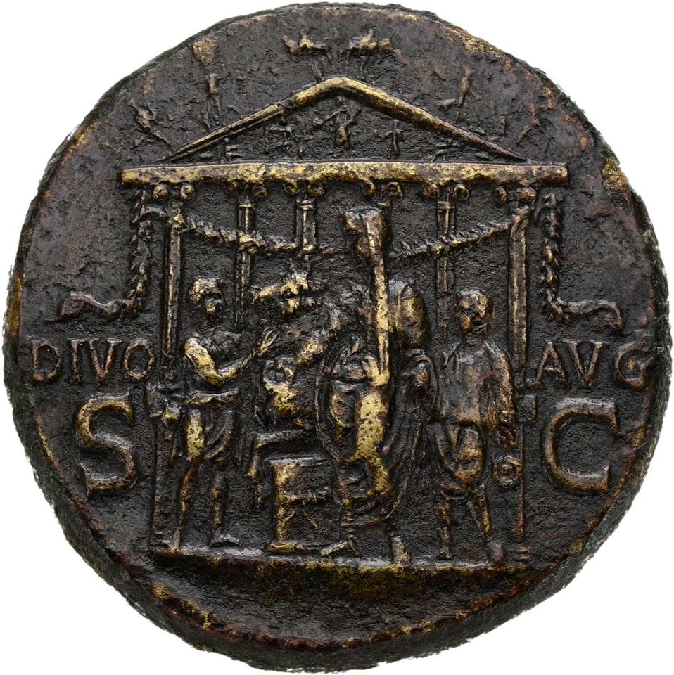Caligula, Bronze sestertius, collection photograph Hamburg-ID2779, reverse