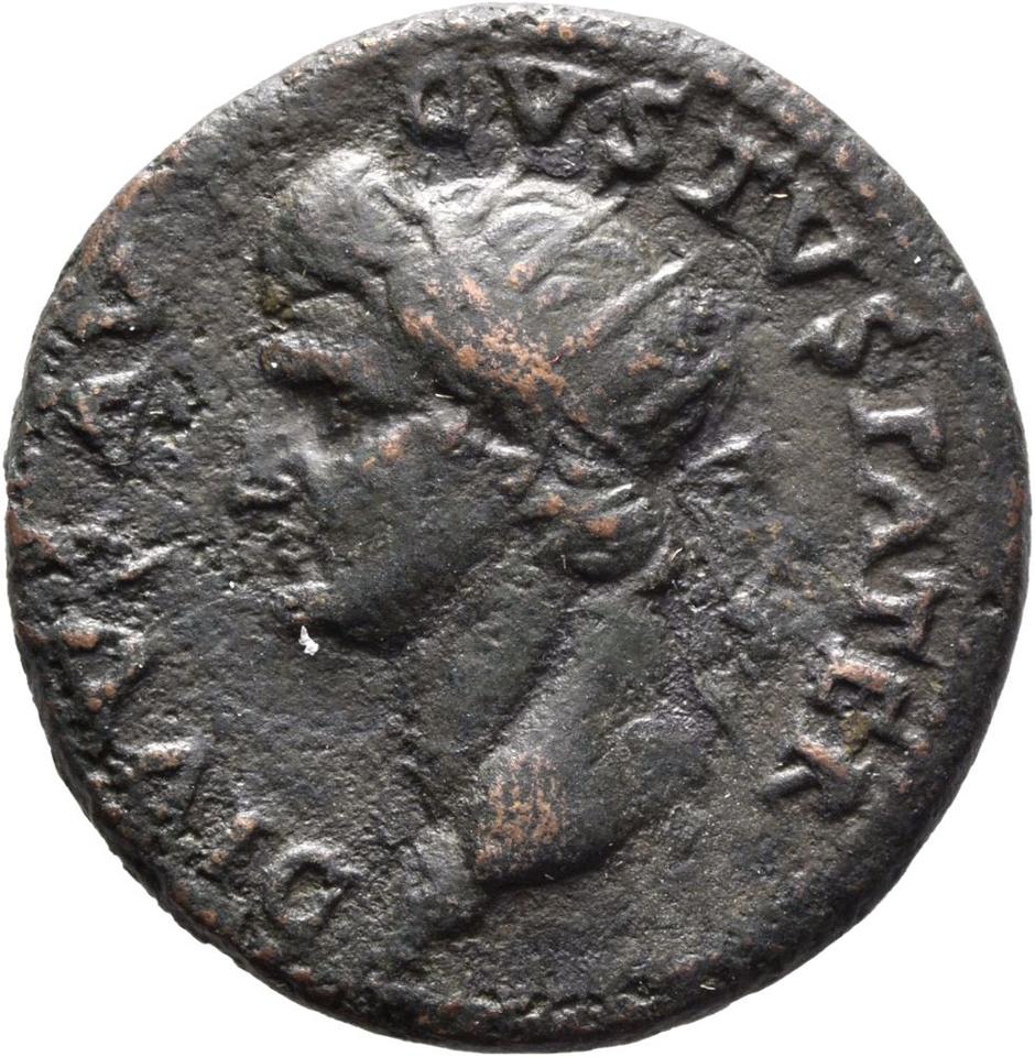 Domitian, copper-alloy as, collection photograph Mainz-ID630, obverse