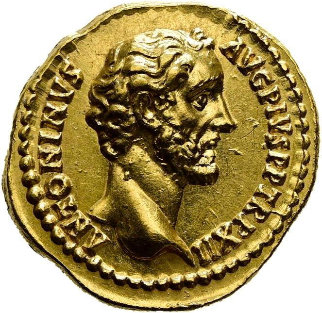 Antoninus Pius, Gold aureus, collection photograph Hamburg-ID668, obverse