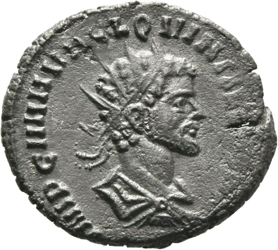 Quintillus, silver antoninianus, collection photograph Mainz-ID777, obverse