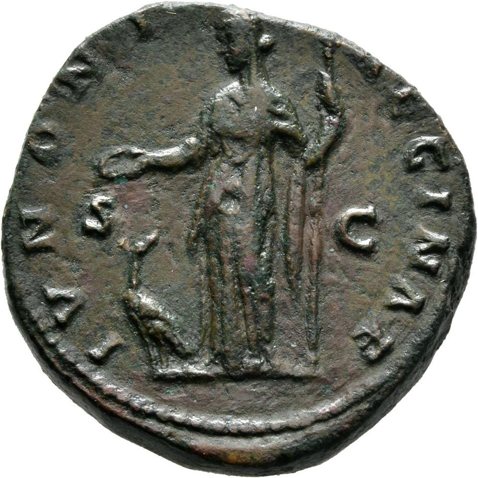 Marcus Aurelius, copper-alloy sestertius, collection photograph Mainz-ID357, reverse