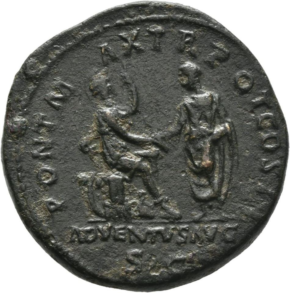 Hadrian, copper-alloy dupondius, collection photograph Mainz-ID251, reverse