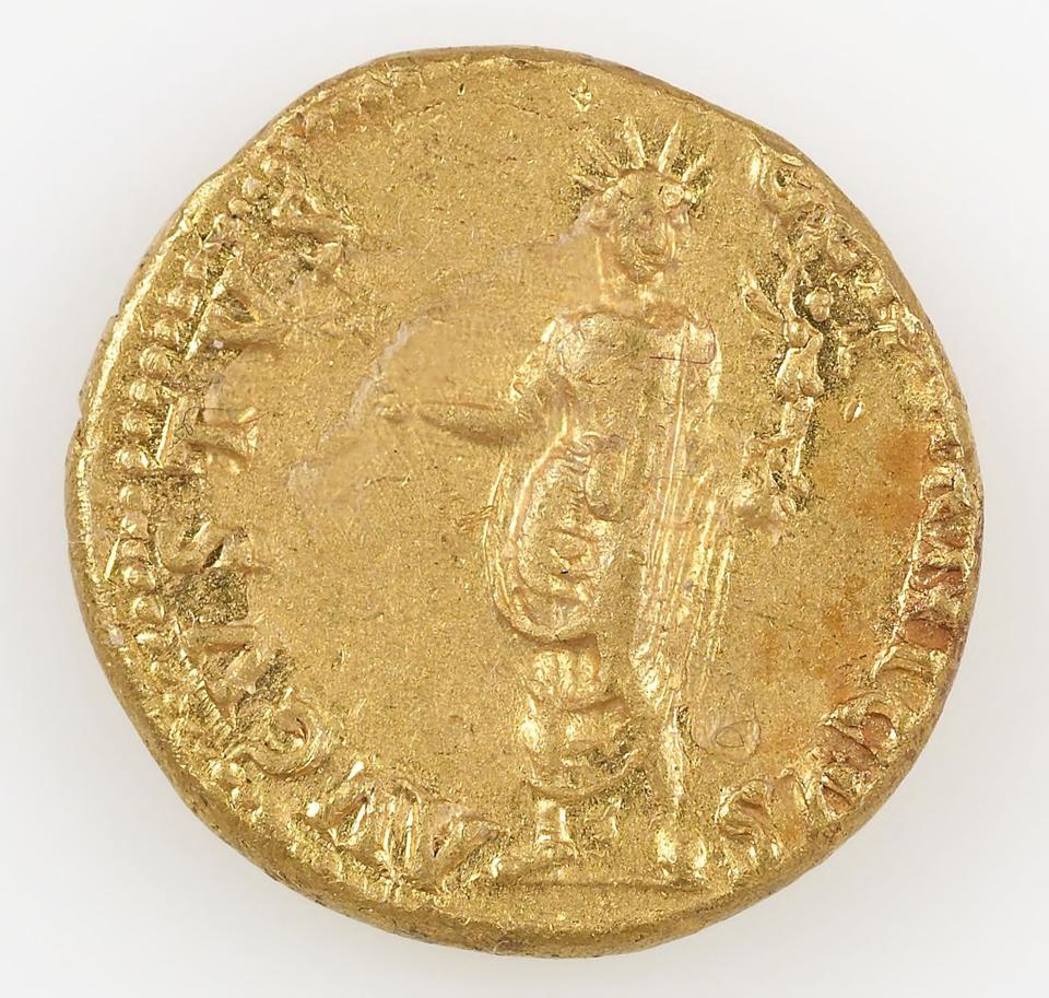 Nero, Gold aureus, collection photograph IATH-1990.18.1, reverse