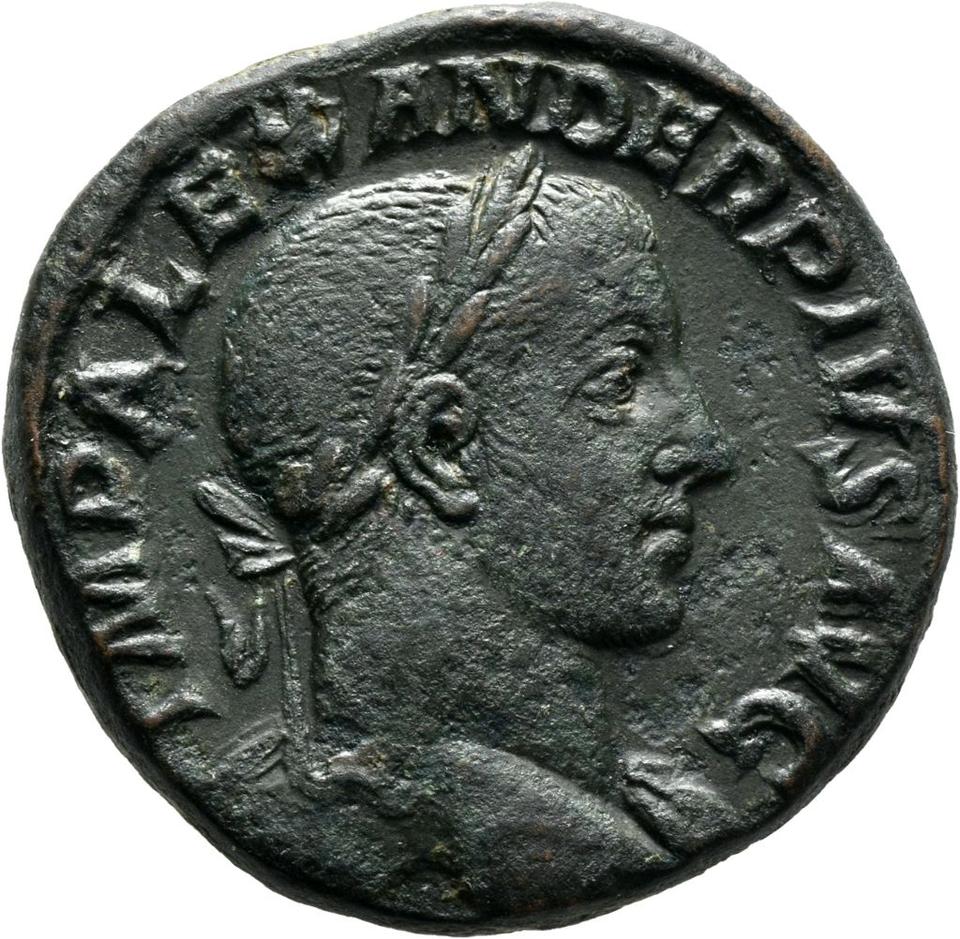 Severus Alexander, Bronze sestertius, collection photograph Mainz-ID650, obverse