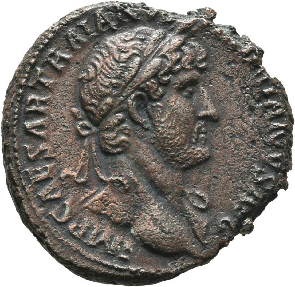 Hadrian, Bronze as, collection photograph Mainz-ID43, obverse