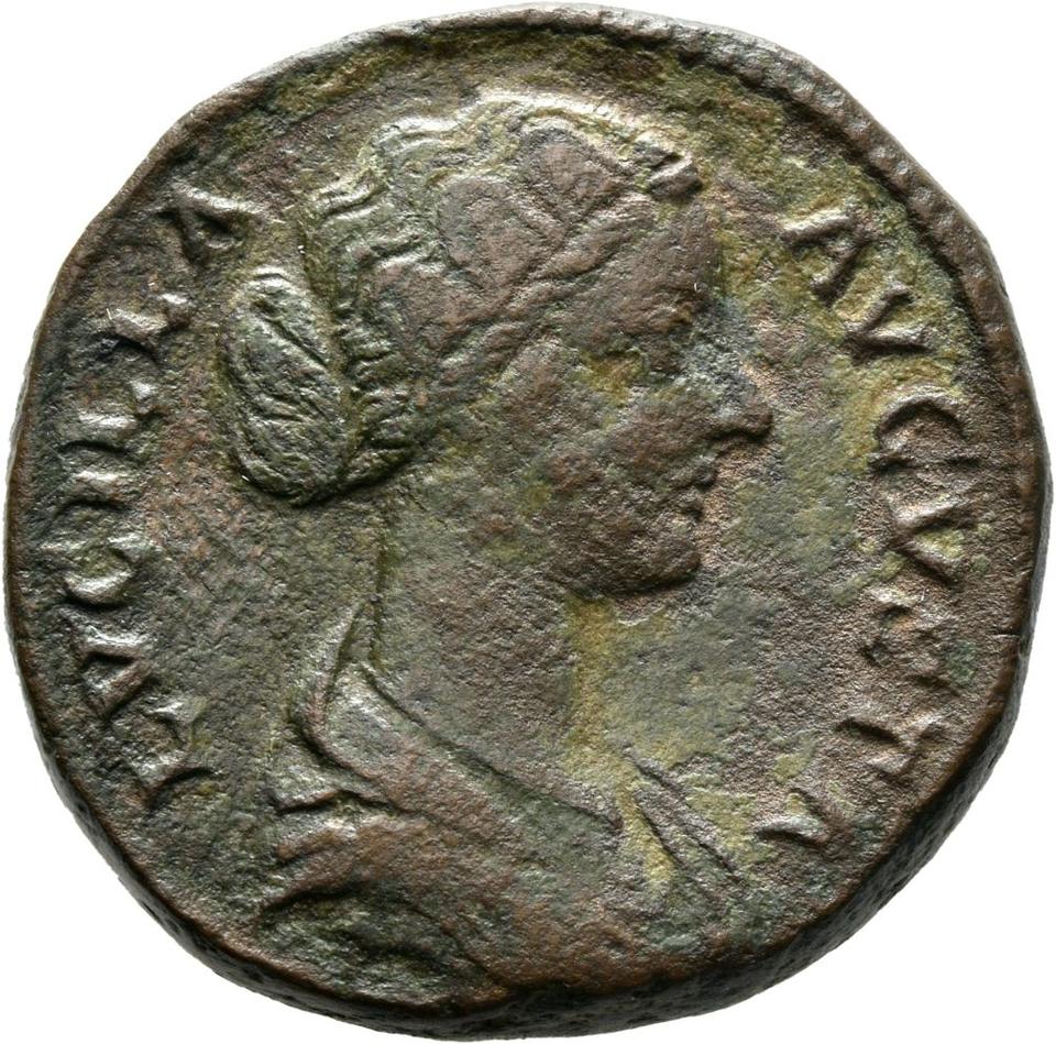 Marcus Aurelius, copper-alloy sestertius, collection photograph Mainz-ID358, obverse