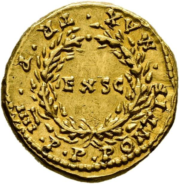 Nero, Gold aureus, collection photograph Hamburg-ID2785, reverse