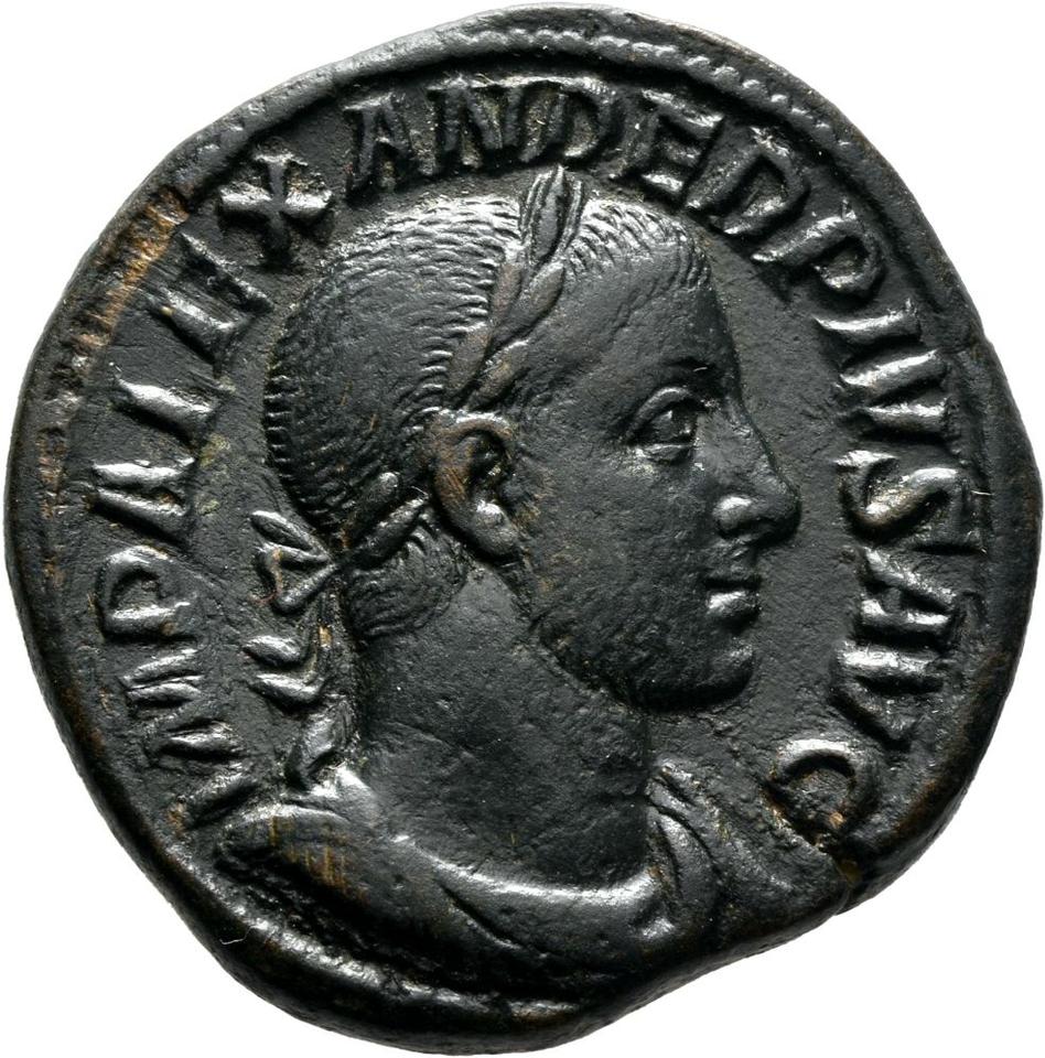 Severus Alexander, Bronze sestertius, collection photograph Mainz-ID649, obverse