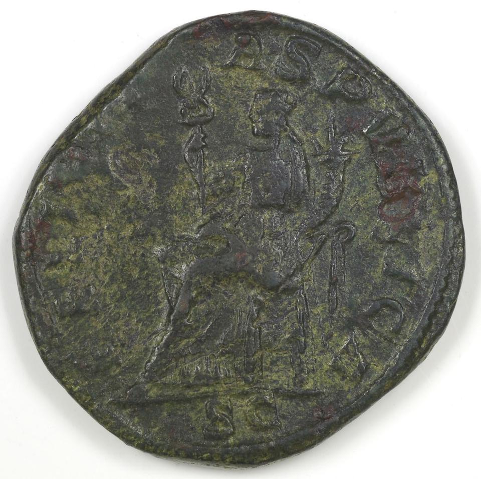 Severus Alexander, Bronze sestertius, collection photograph IATH-1994.10.10, reverse