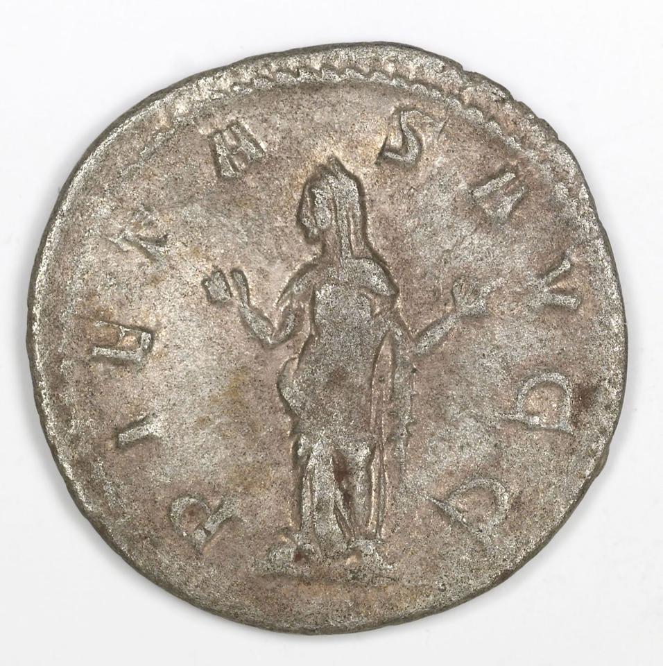 Trebonianus Gallus, silver antoninianus, collection photograph IATH-1991.17.40, reverse