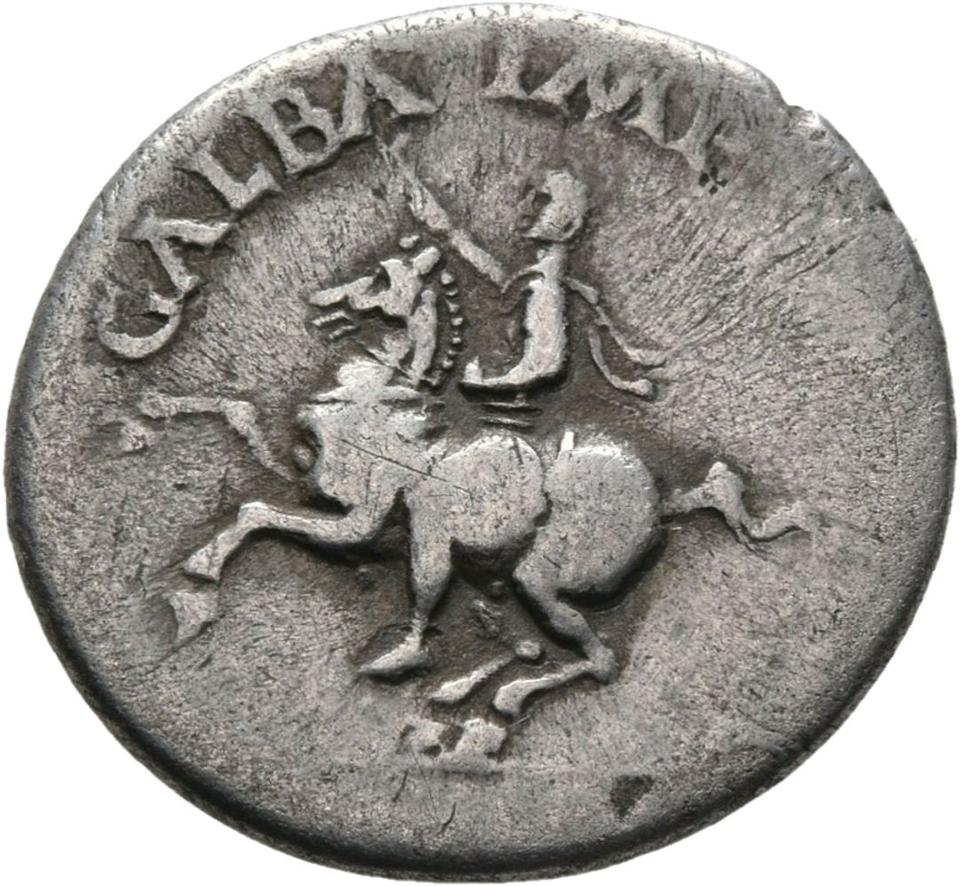 Galba, silver denarius, collection photograph Mainz-ID585, reverse