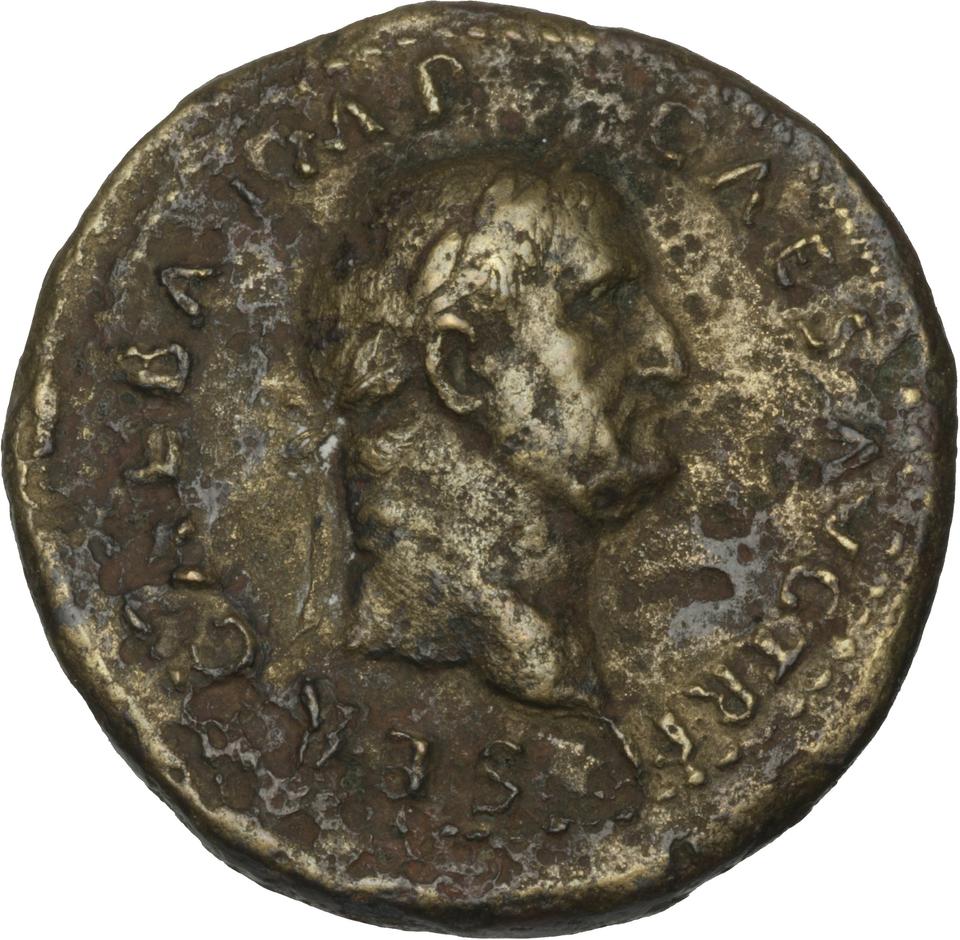 Galba, Bronze sestertius, collection photograph Herzog-ID25, obverse