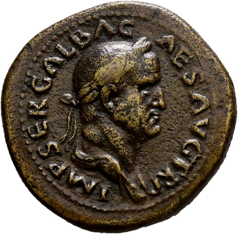 Galba, Bronze sestertius, collection photograph Hamburg-ID2782, obverse