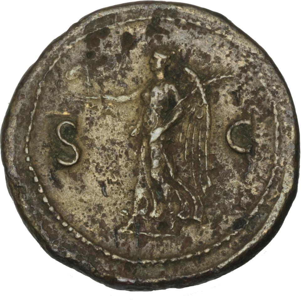 Galba, Bronze sestertius, collection photograph Herzog-ID25, reverse