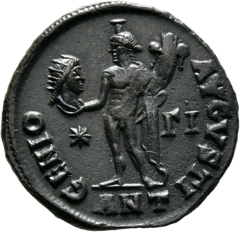 Maximinus Daia, copper-alloy ae2, collection photograph Mainz-ID180, reverse