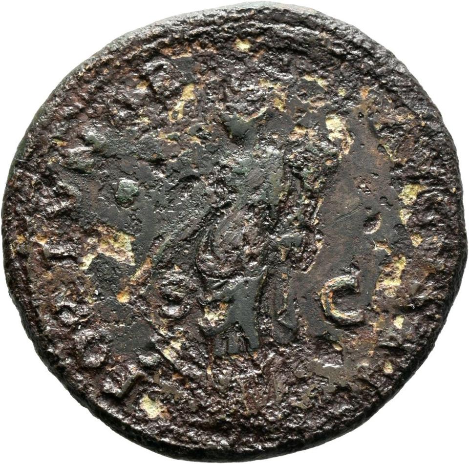 Domitian, copper-alloy dupondius, collection photograph Mainz-ID40, reverse