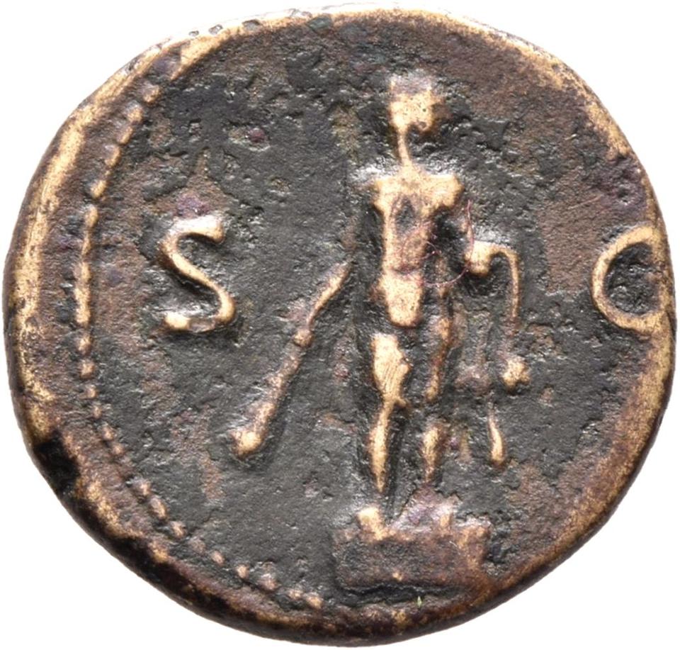 Trajan, copper-alloy semis, collection photograph Mainz-ID209, reverse