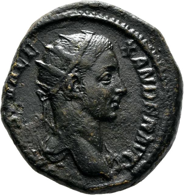 Severus Alexander Copper-Alloy Dupondius, obverse
