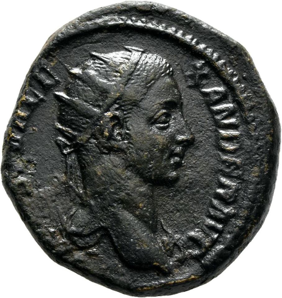 Severus Alexander, copper-alloy dupondius, collection photograph Mainz-ID648, obverse