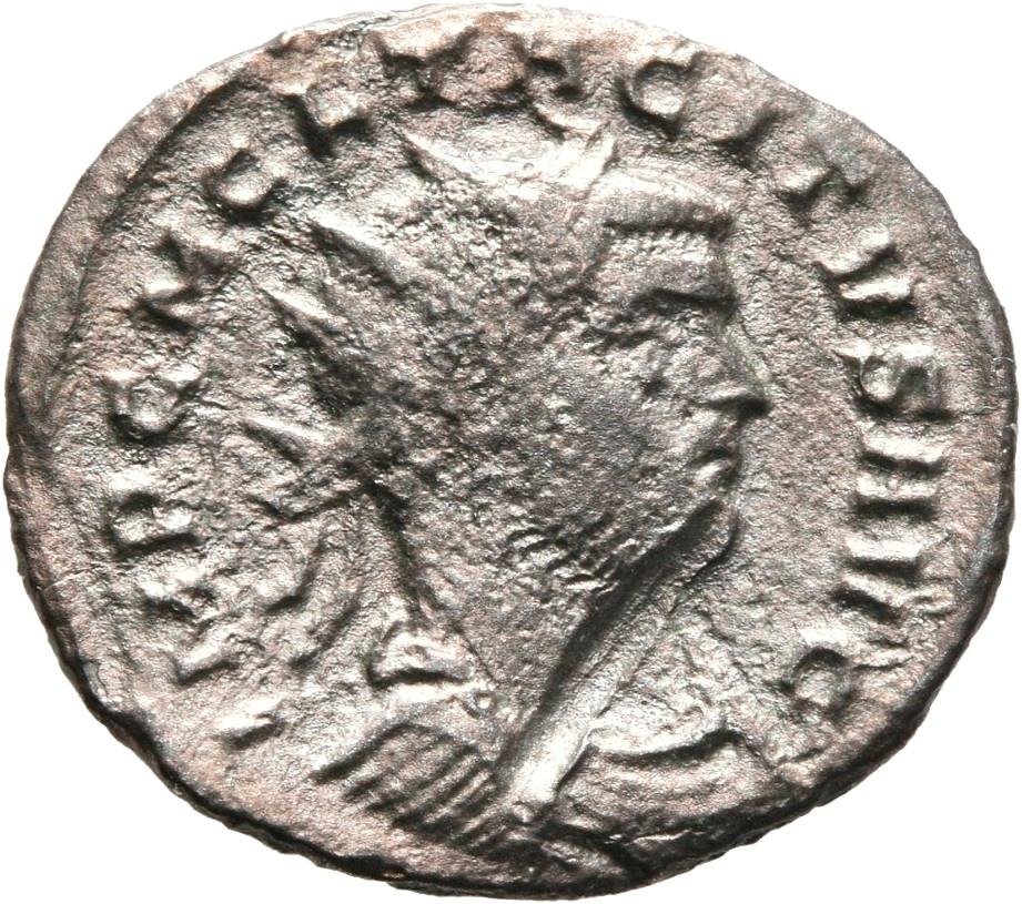 Marcus Claudius Tacitus, silver antoninianus, collection photograph Mainz-ID165, obverse