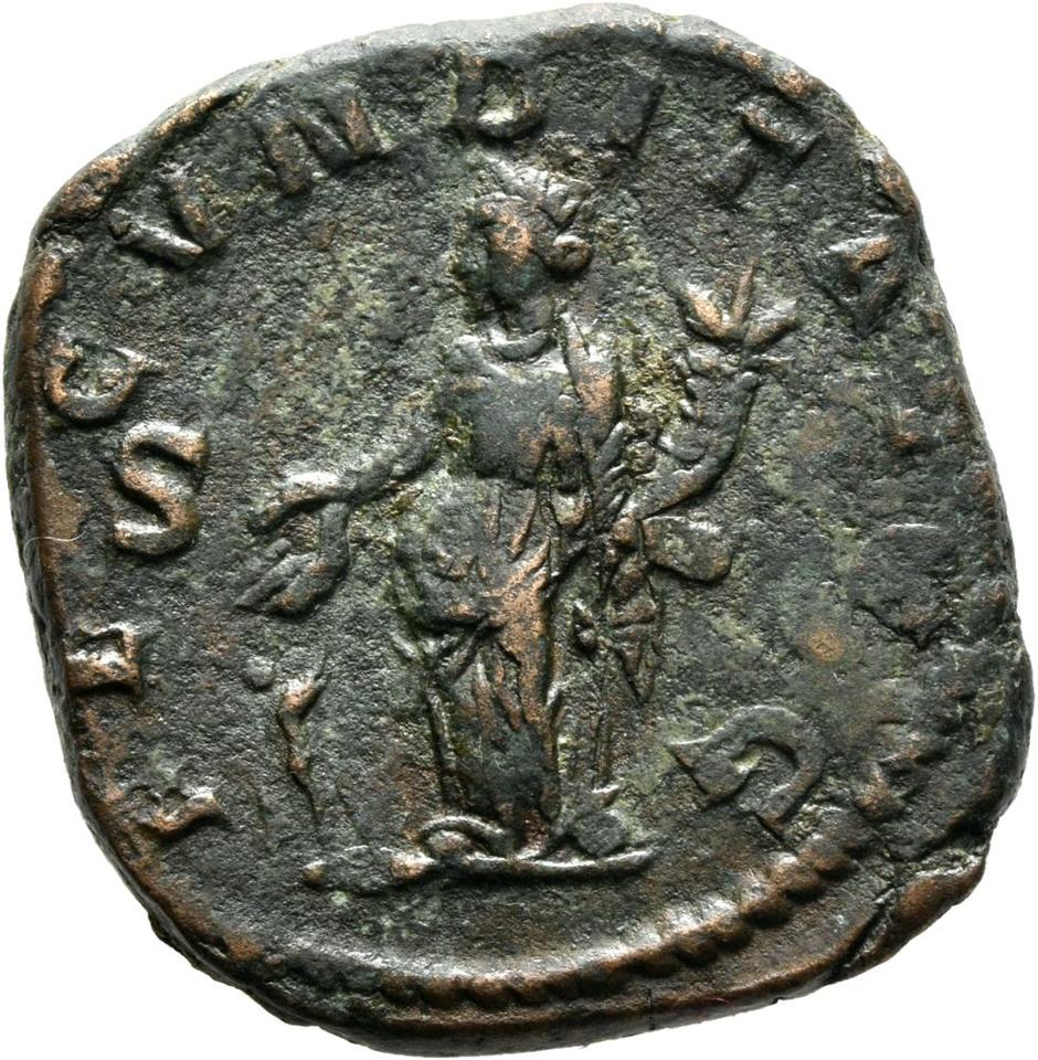 Trajan Decius, copper-alloy sestertius, collection photograph Mainz-ID736, reverse