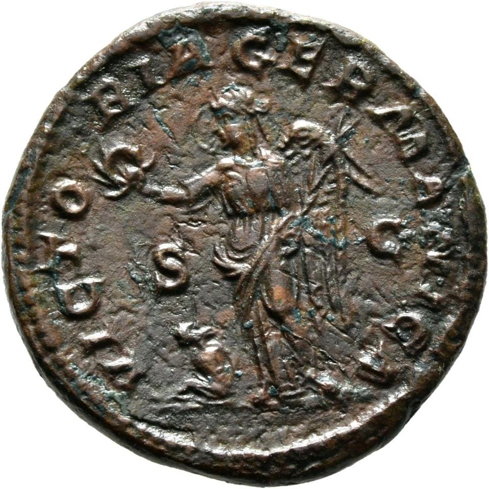 Maximinus Thrax, copper-alloy dupondius, collection photograph Mainz-ID661, reverse
