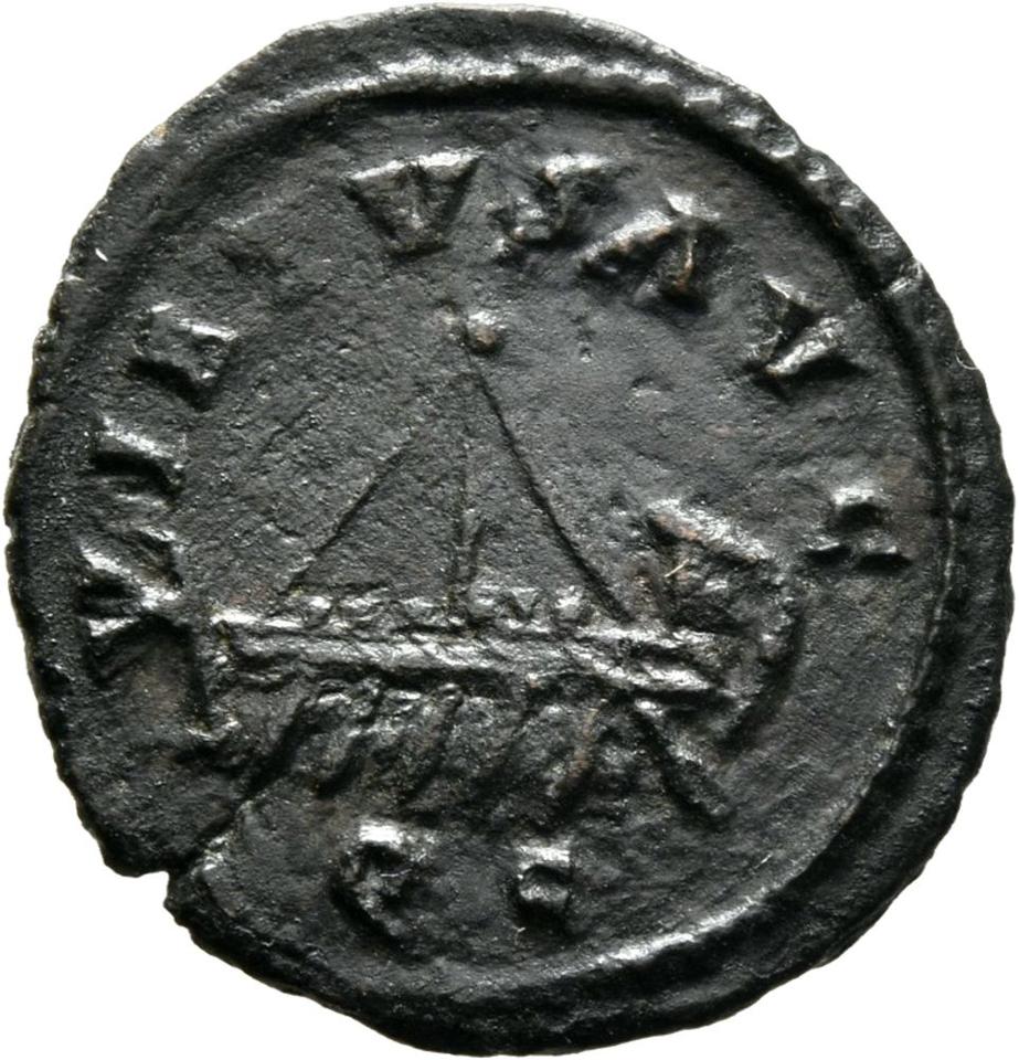 Allectus, silver quinarius, collection photograph Mainz-ID940, reverse