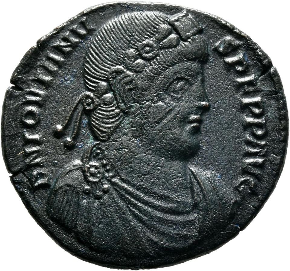 Jovianus, copper-alloy ae1, collection photograph Mainz-ID967, obverse