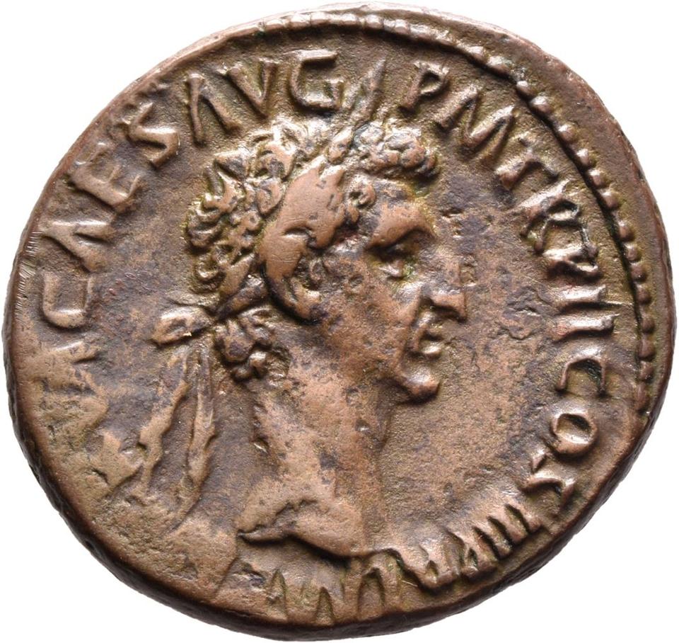 Nerva, copper-alloy as, collection photograph Mainz-ID189, obverse
