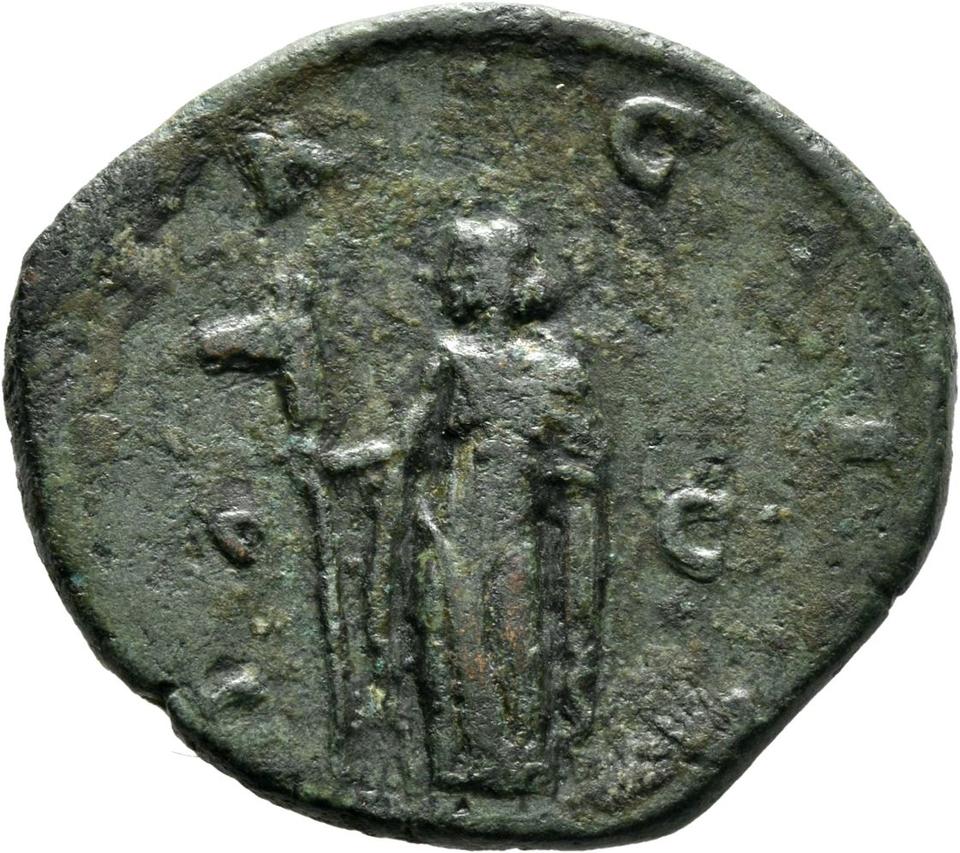 Trajan Decius, copper-alloy as, collection photograph Mainz-ID734, reverse