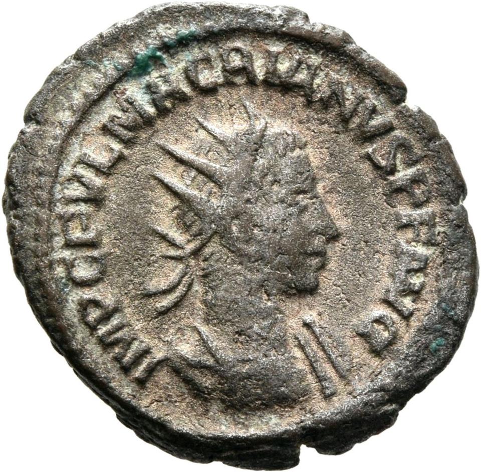 Macrianus Minor, silver antoninianus, collection photograph Mainz-ID760, obverse