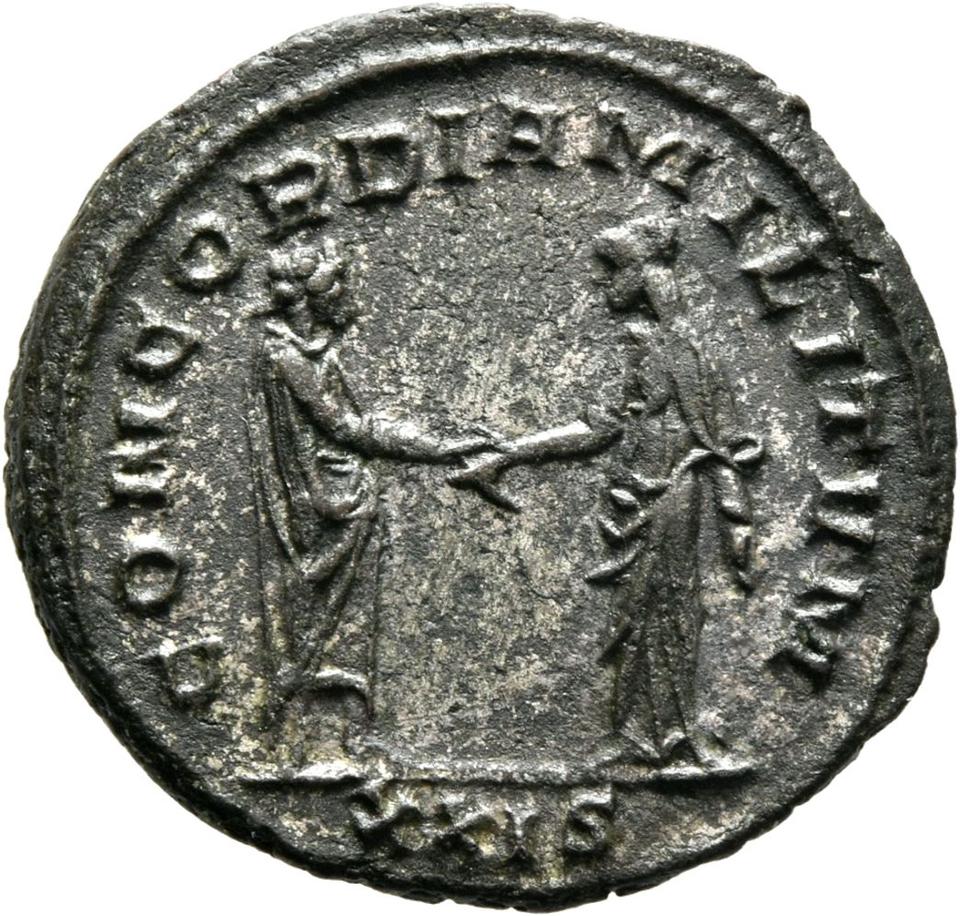 Marcus Claudius Tacitus, silver antoninianus, collection photograph Mainz-ID845, reverse