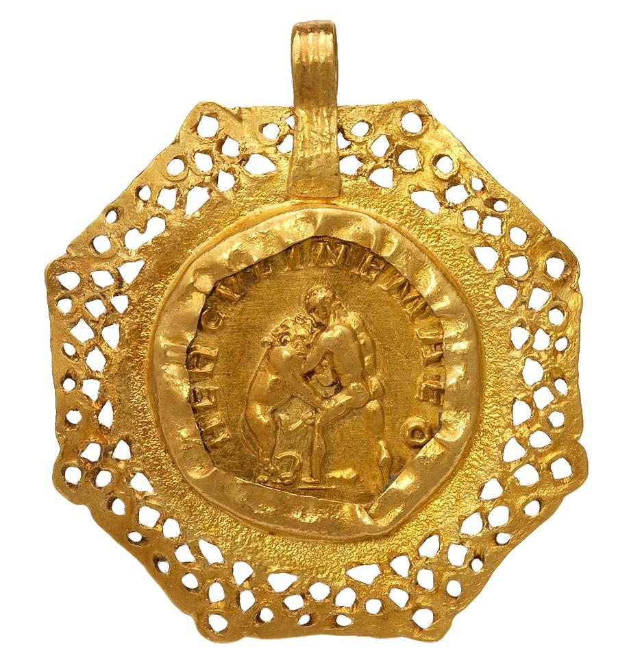 Postumus, gold aureus, collection photograph ANS-1967.153.199, reverse