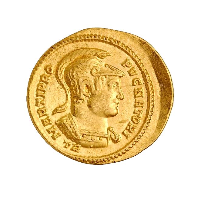 Galerius, gold aureus, collection photograph ANS-1944.100.5858, reverse