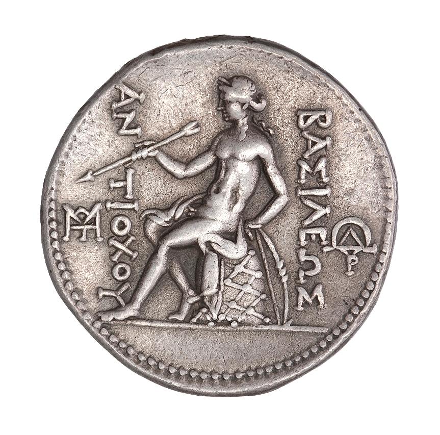 Antiochus II Theos, silver tetradrachm, collection photograph ANS-1944.100.71545, reverse
