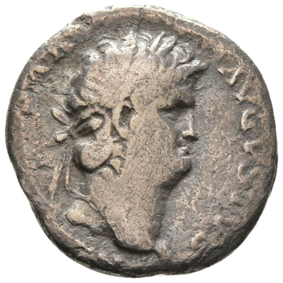 Nero, silver denarius, collection photograph Rostock-ID51, obverse