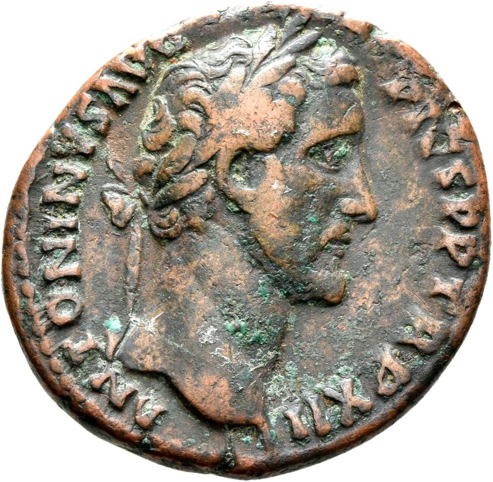 Antoninus Pius, copper-alloy as, collection photograph Rostock-ID248, obverse