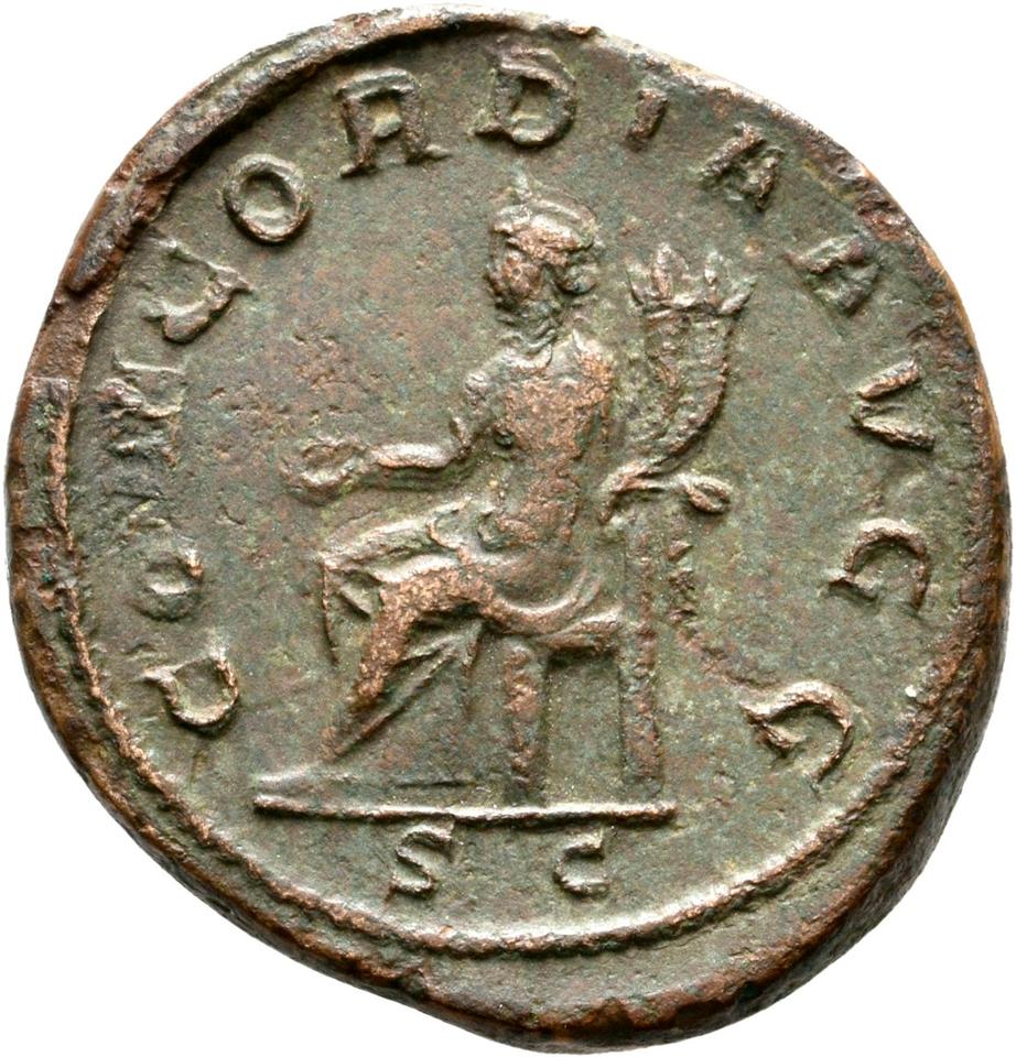 Philip the Arab, copper-alloy sestertius, collection photograph Rostock-ID1174, reverse